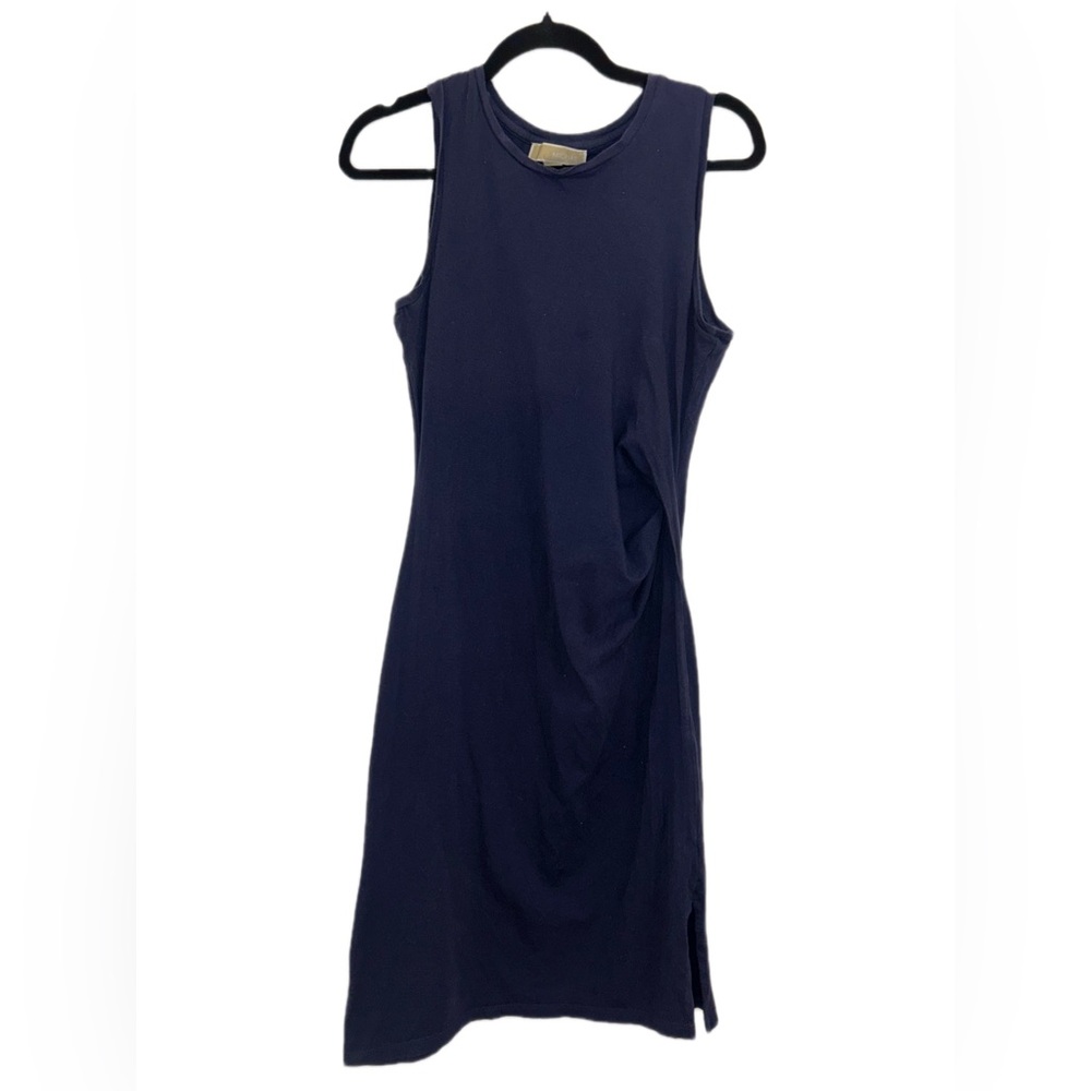 Michael Kors Ruching Navy Blue Sleeveless Cocktail‎ Dress Size M